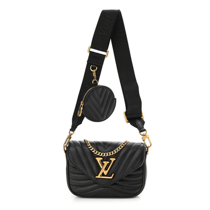 Louis Vuitton Calfskin New Wave Multi Pochette Black 1 of 13