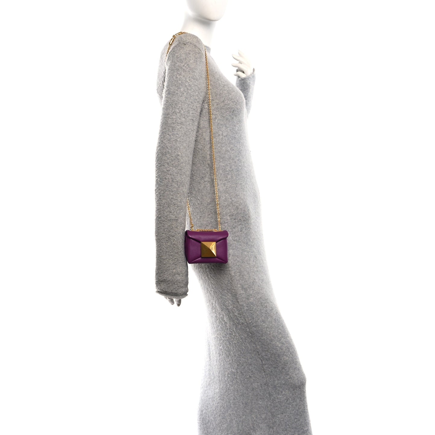 Nappa Micro One Stud Chain Bag Prune