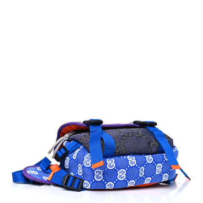 Gucci Jersey GG Monogram All Over Sporty Flap Backpack Blue Multicolor 4 of 9