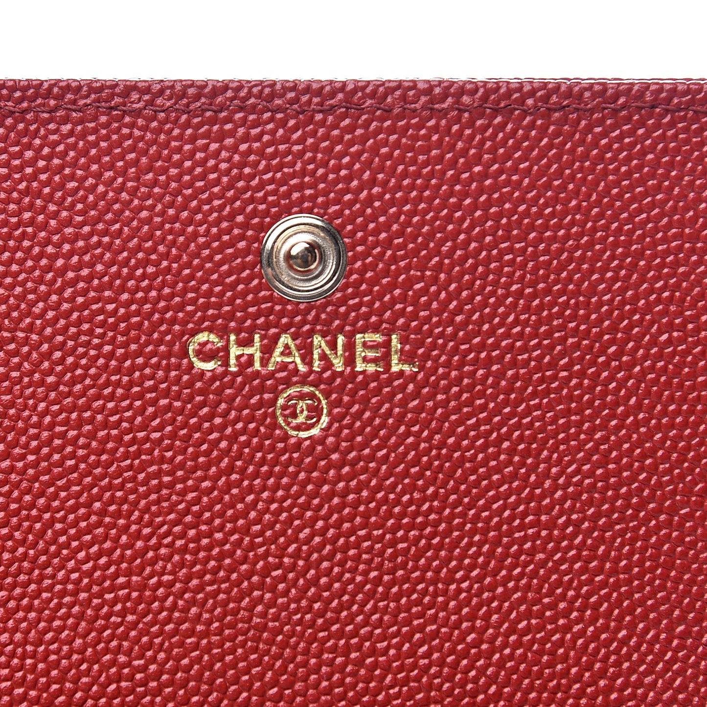 Caviar Quilted Vintage Mademoiselle Card Holder Red