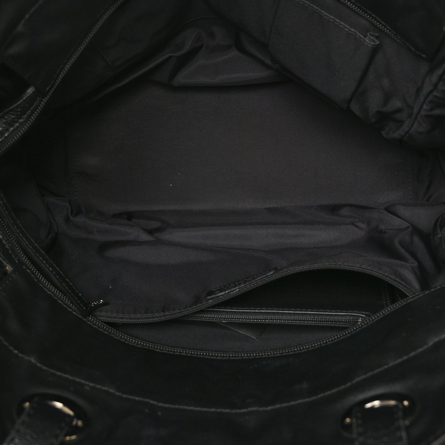 Coated Canvas Quilted Large Paris Biarritz Tote Black