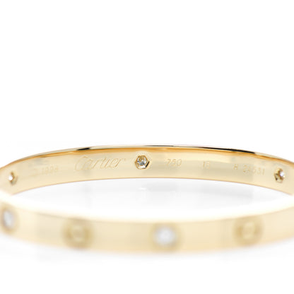 Cartier 18K Yellow Gold 6 Diamond LOVE Bracelet 16 4 of 4