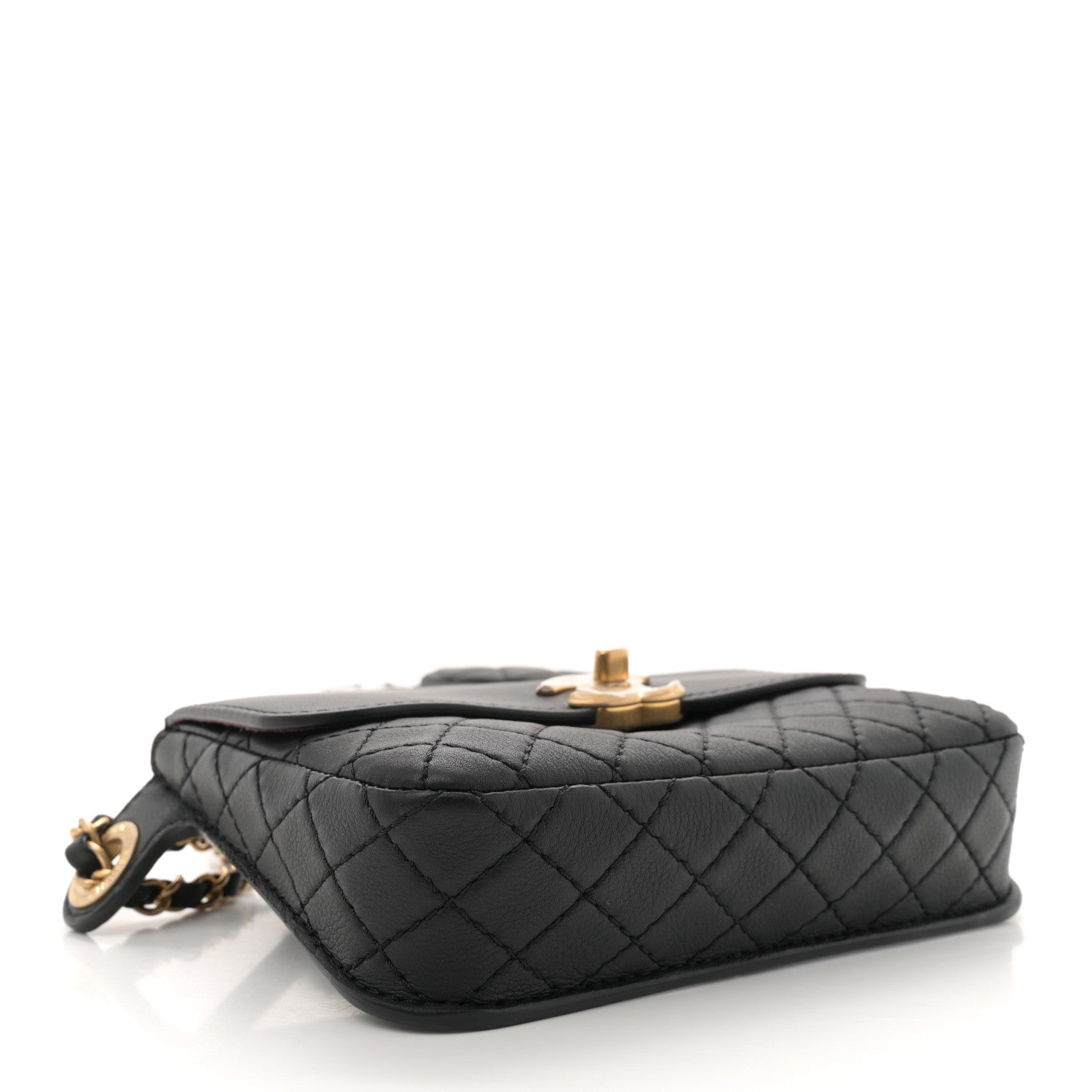 Chanel Calfskin Quilted Multi Pouching Flap And Coin Purse Black 3 of 9
