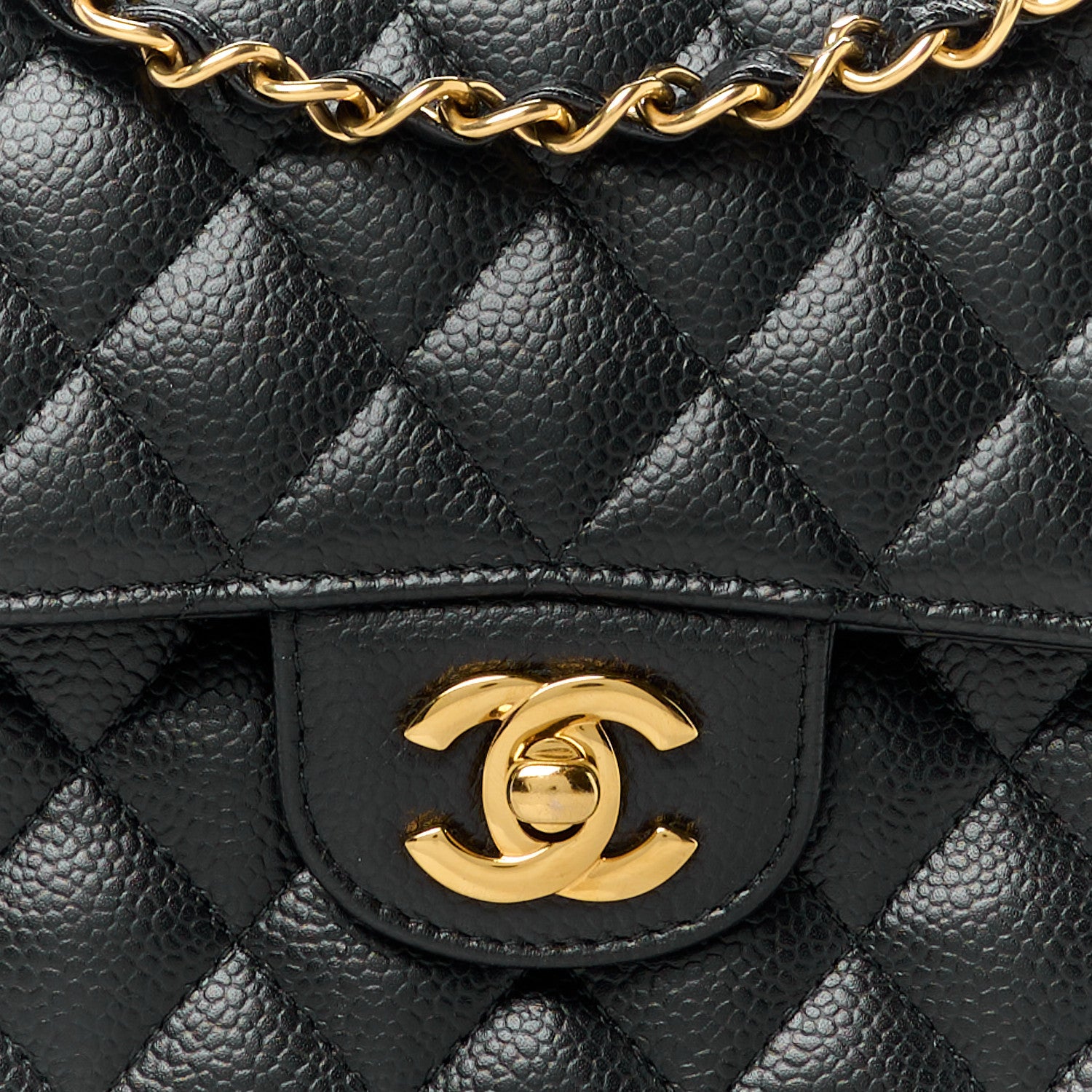 Chanel Caviar Quilted Medium Double Flap Black 9 of 11