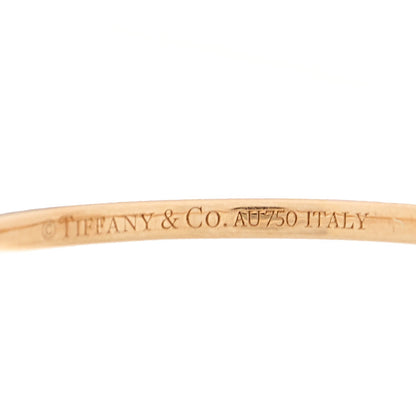 Tiffany 18K Rose Gold Diamond T Wire Pave Ring 59 8.5 4 of 6