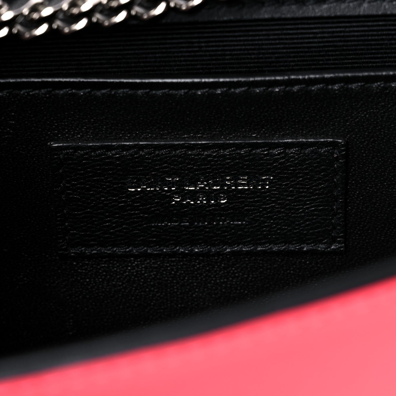 Saint Laurent Patent Grain de Poudre Small Monogram Kate Satchel Neon Pink 6 of 11