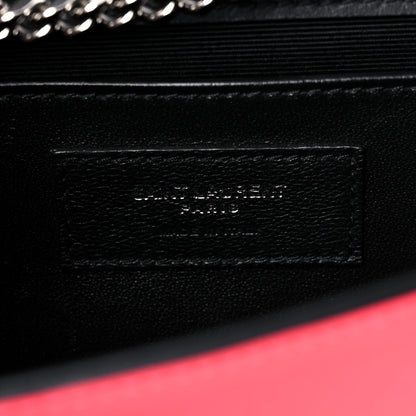 Saint Laurent Patent Grain de Poudre Small Monogram Kate Satchel Neon Pink 6 of 11