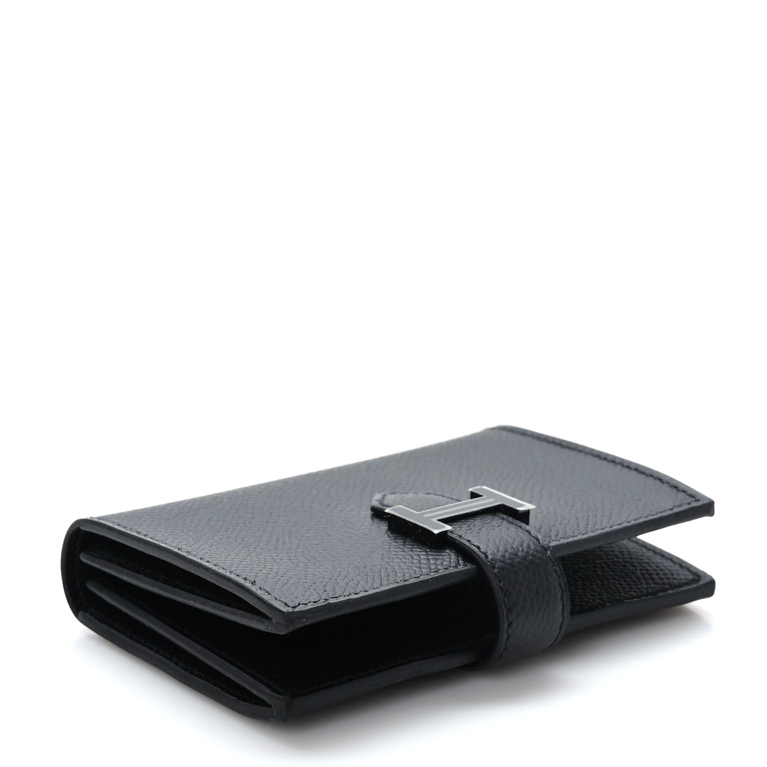 Hermes Epsom Monochrome Bearn Card Holder Wallet Black 4 of 7