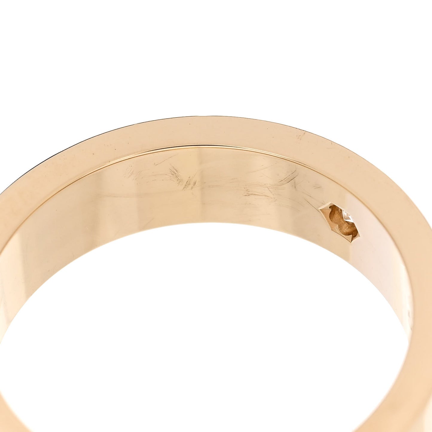 18K Yellow Gold 3 Diamond 5.5mm LOVE Ring 58 8.25