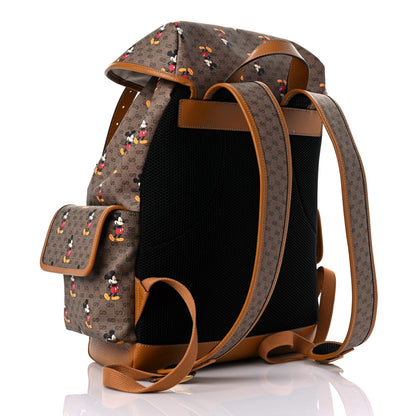 Gucci X DISNEY Mini Vintage GG Supreme Monogram Mickey Mouse Medium Backpack Beige Vintage Sun Oil 3 of 10