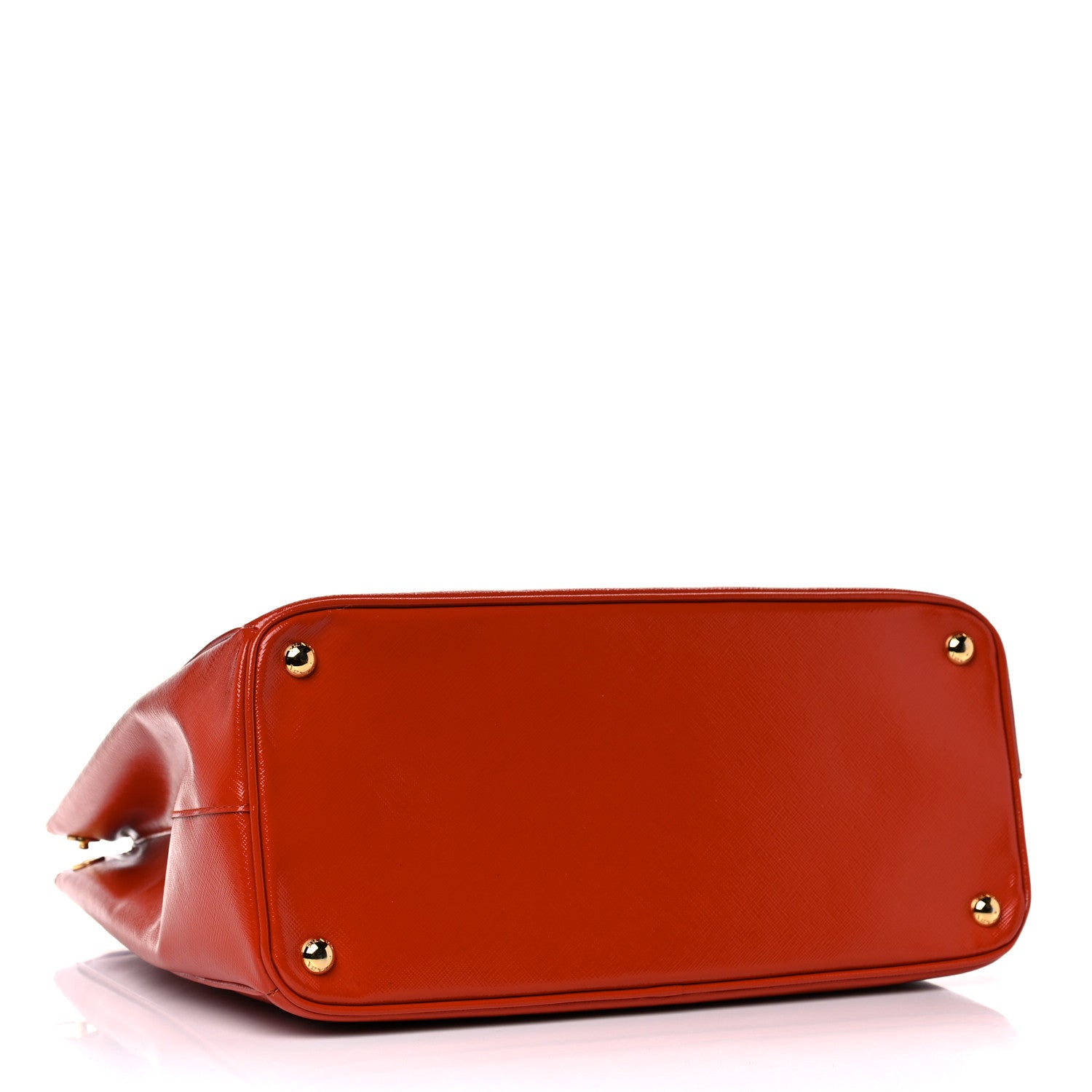 Prada Saffiano Vernice Parabole Tote Arancio 3 of 20