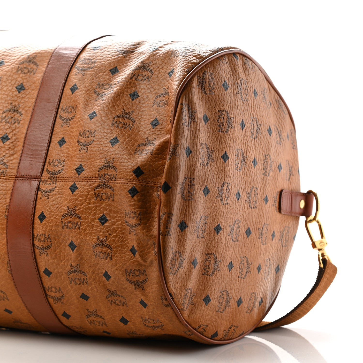MCM Visetos Weekender Duffle Bag Cognac 9 of 11