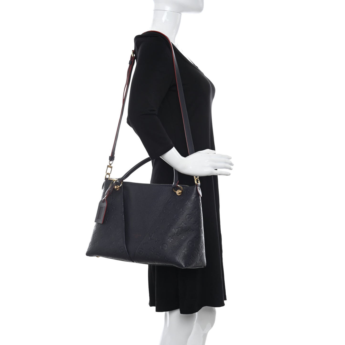 Empreinte V Tote MM Marine Rouge