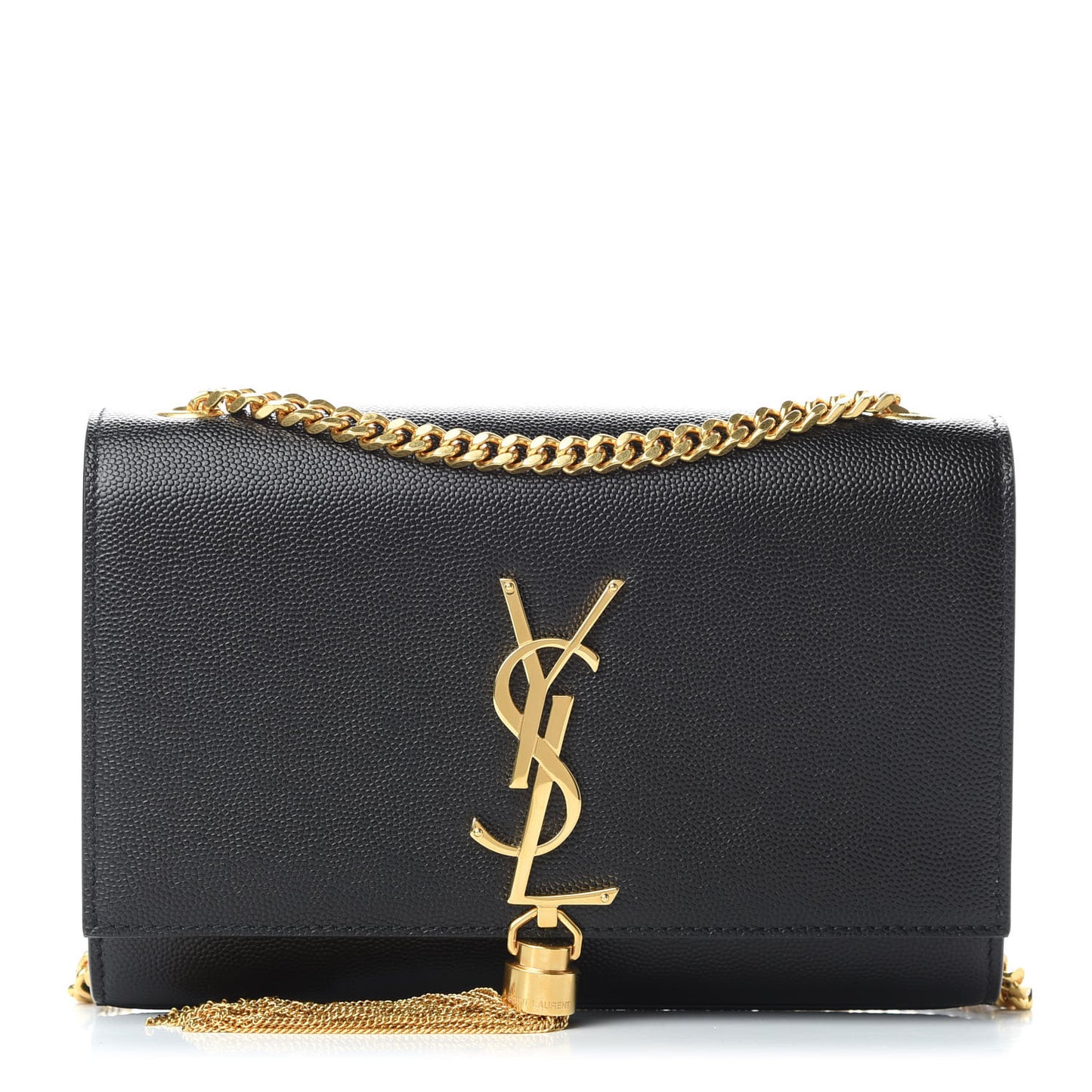 Grain De Poudre Small Classic Monogram Kate Tassel Satchel Black