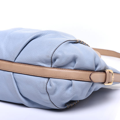 MCM Grained Calfskin Crossbody Blue 7 of 14