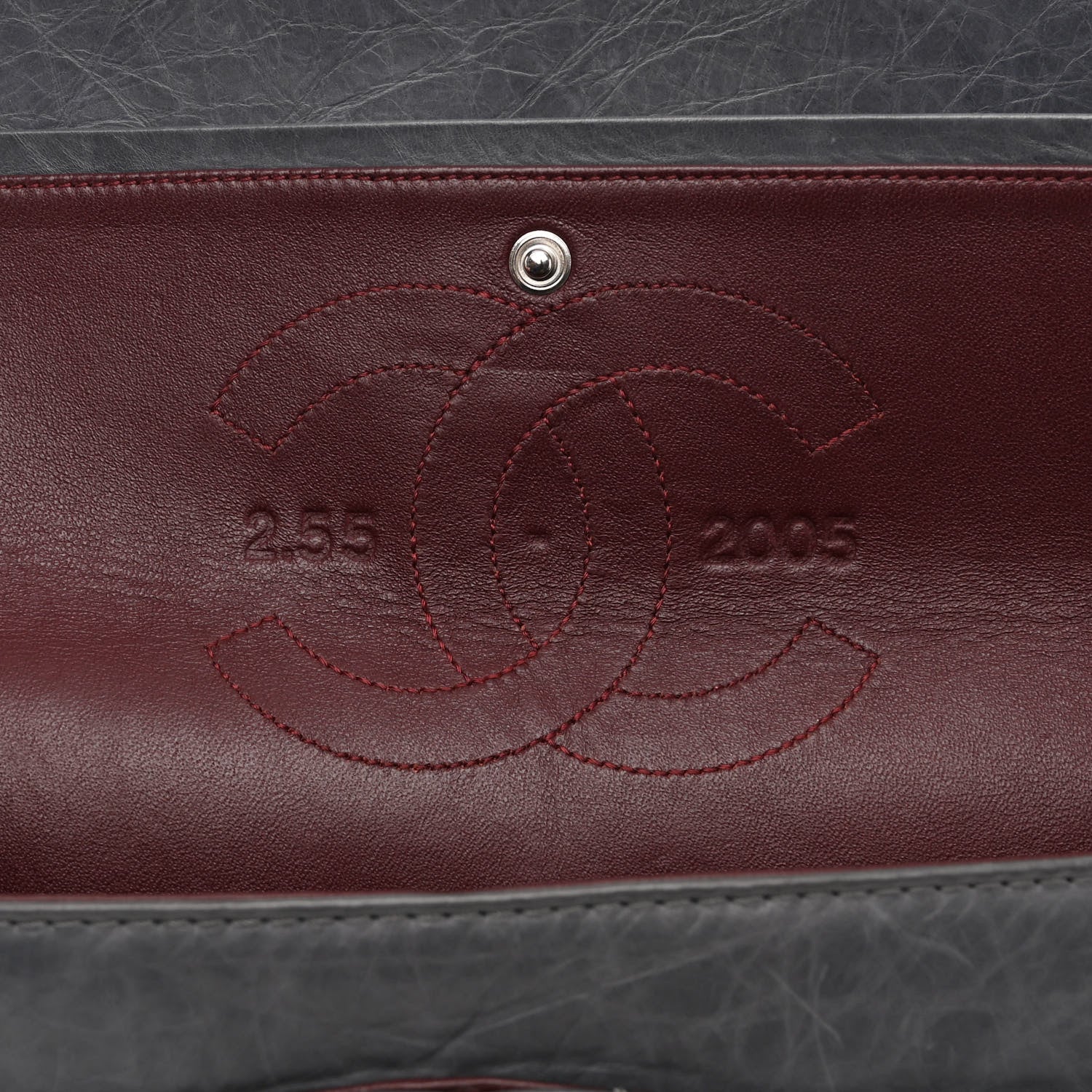 Chanel Aged Calfskin Quilted 50th Anniversary 2.55 Reissue Flap 226 Grey 7 of 11