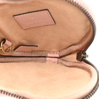 Gucci Calfskin Matelasse Chevron GG Marmont Heart Coin Purse Perfect Pink 5 of 8