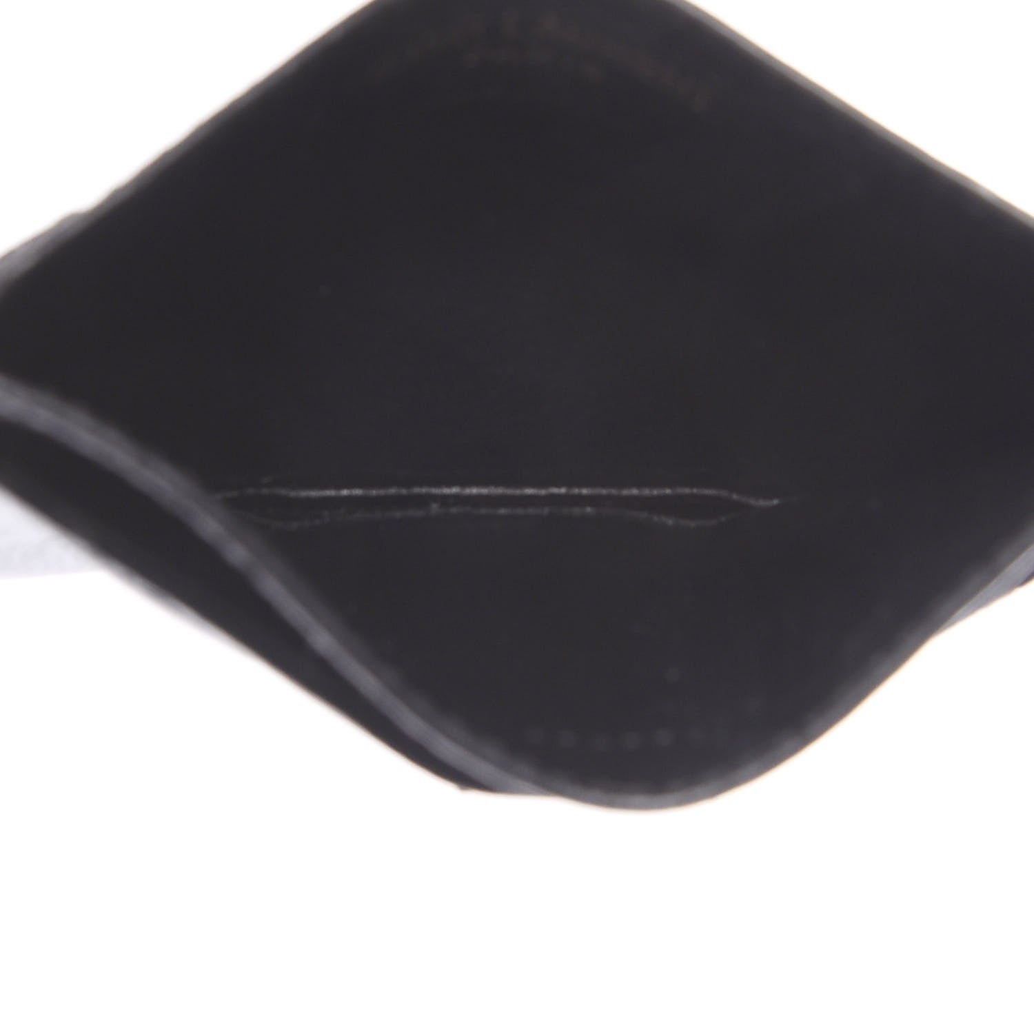 Saint Laurent Grain De Poudre Matelasse Chevron Monogram Credit Card Case Black 6 of 6