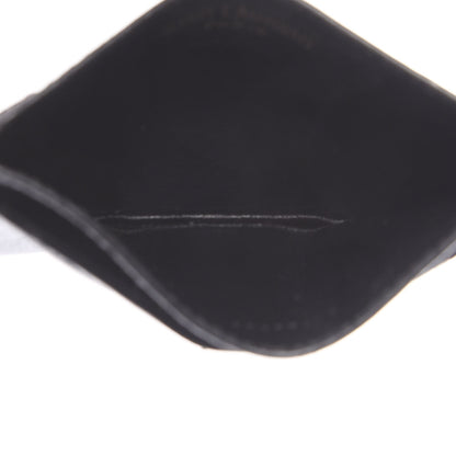 Saint Laurent Grain De Poudre Matelasse Chevron Monogram Credit Card Case Black 6 of 6