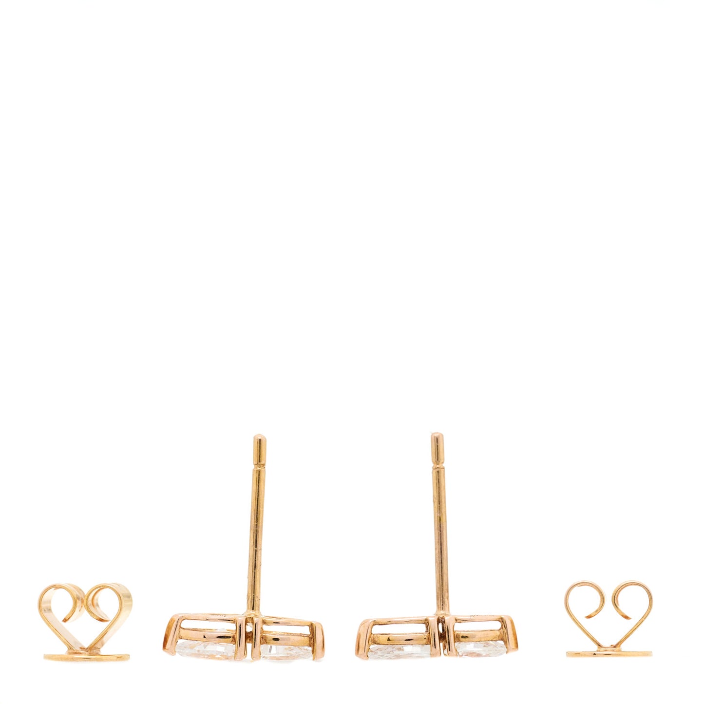 18K Rose Gold Diamond Ella Stud Earrings