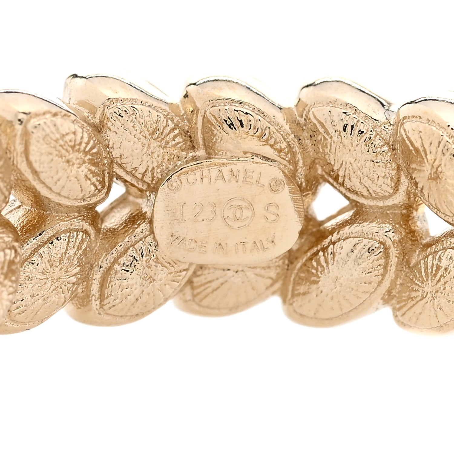 Chanel Crystal CC Hoop Earrings Gold 3 of 5