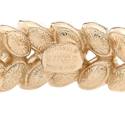 Chanel Crystal CC Hoop Earrings Gold 3 of 5