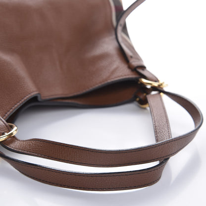 Burberry Grainy Calfskin House Check Small Canterbury Tote Tan 25 of 27