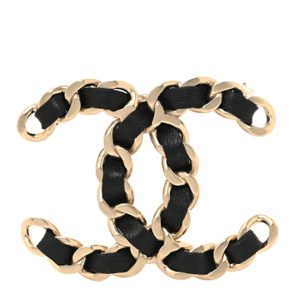 Chanel Lambskin Chain CC Brooch Black 1 of 4