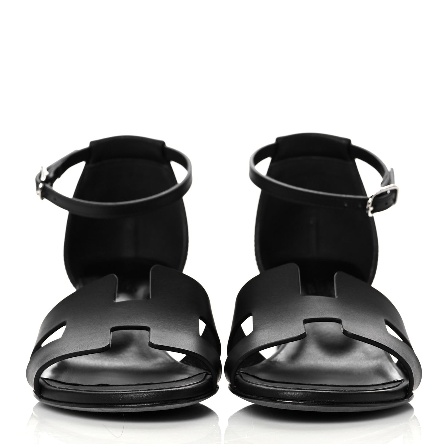 Calfskin Encens 50 Sandals 36 Black