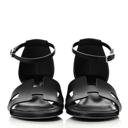Hermes Calfskin Encens 50 Sandals 36 Black 2 of 9