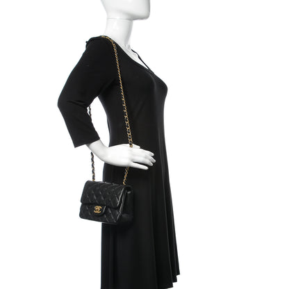 Chanel Lambskin Quilted Mini Square Flap Black 2 of 11