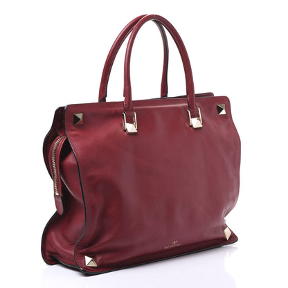 Valentino Garavani Vitello Macro Rockstud Runway Tote Scarlet 2 of 11