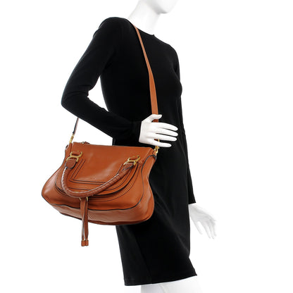 Chloe Calfskin Medium Marcie Satchel Tan 2 of 8