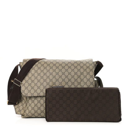 Gucci GG Plus Monogram Messenger Diaper Bag Dark Brown 3 of 18