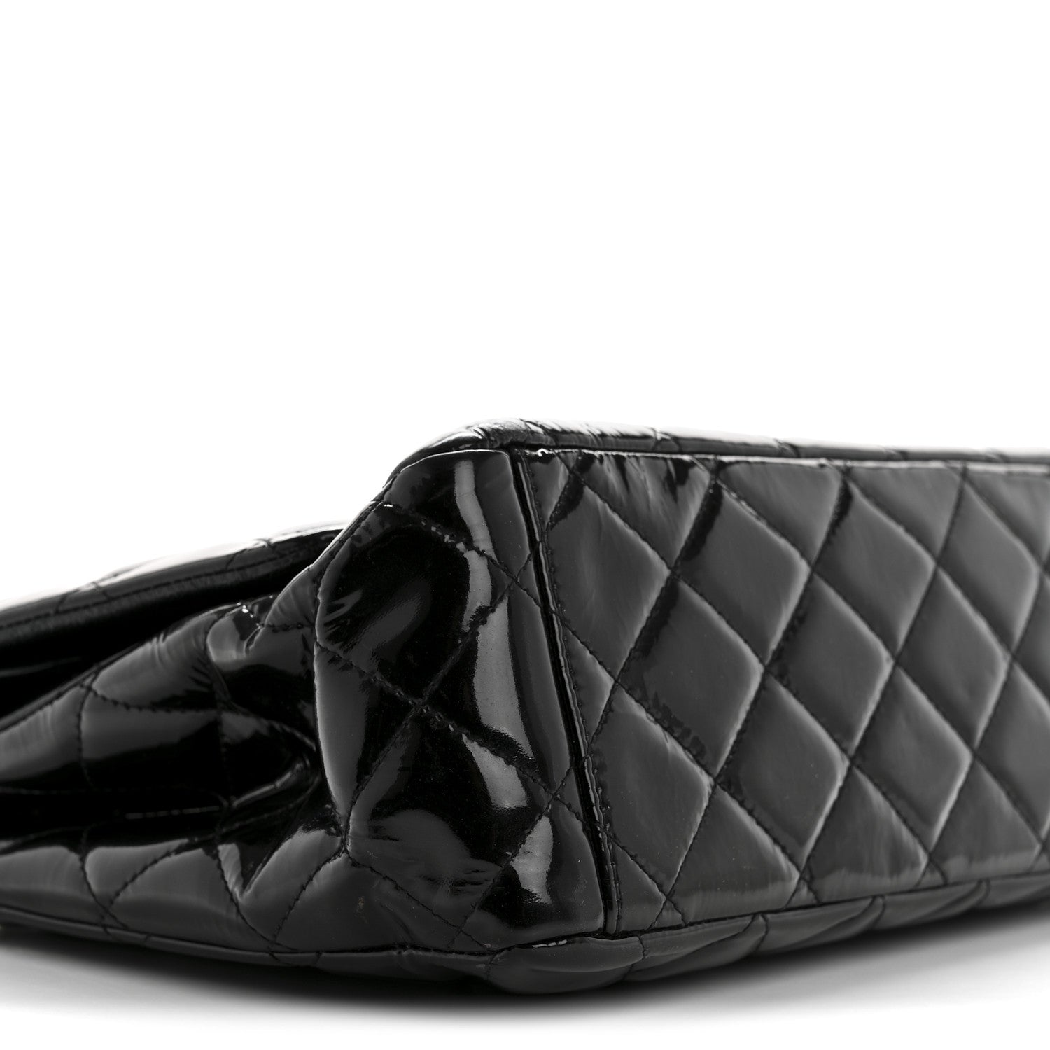 Chanel Patent Quilted Maxi Double Flap Black 9 of 17