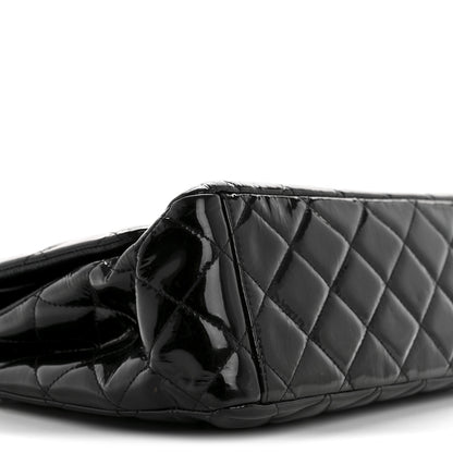 Chanel Patent Quilted Maxi Double Flap Black 9 of 17