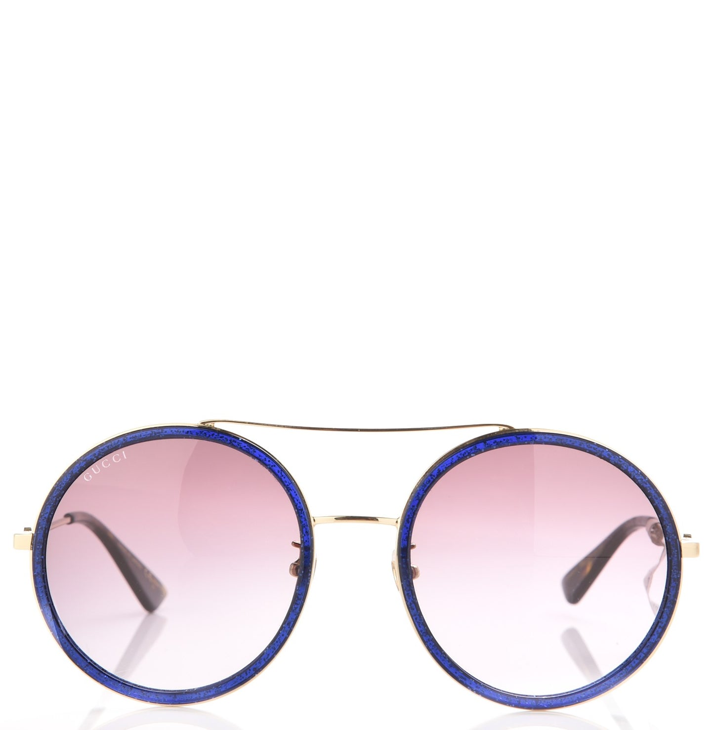 Round Aviator Glitter Sunglasses GG0061S Blue