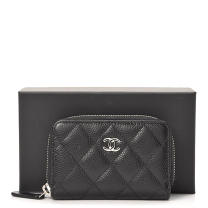 Chanel Caviar Quilted Zip Coin Purse Black 8 of 8
