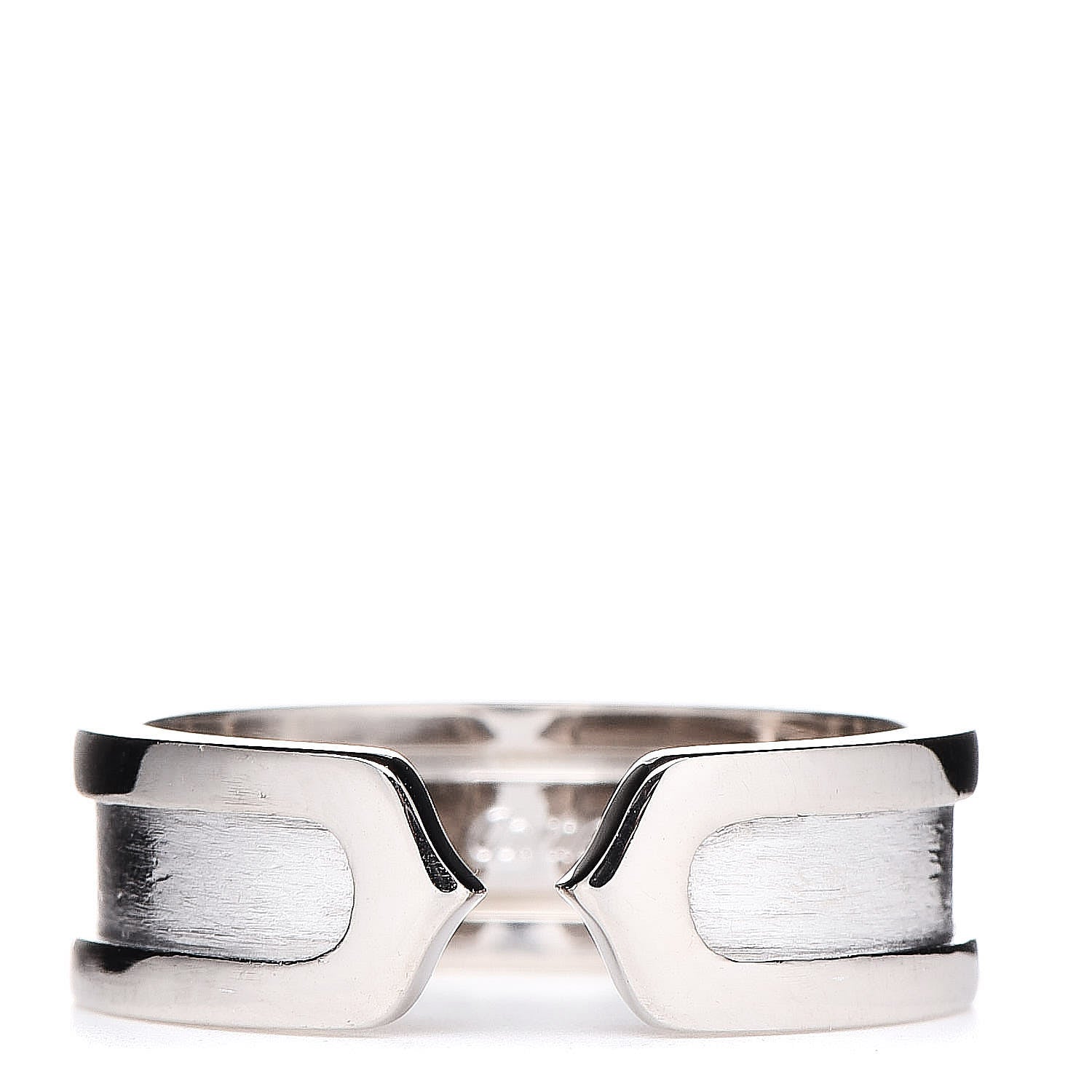 Cartier 18K White Gold 6.5mm C De Ring 53 6.5 1 of 4