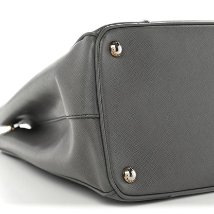 Prada Saffiano Lux Colorblock Medium Galleria Double Zip Tote Marmo Nube 9 of 15