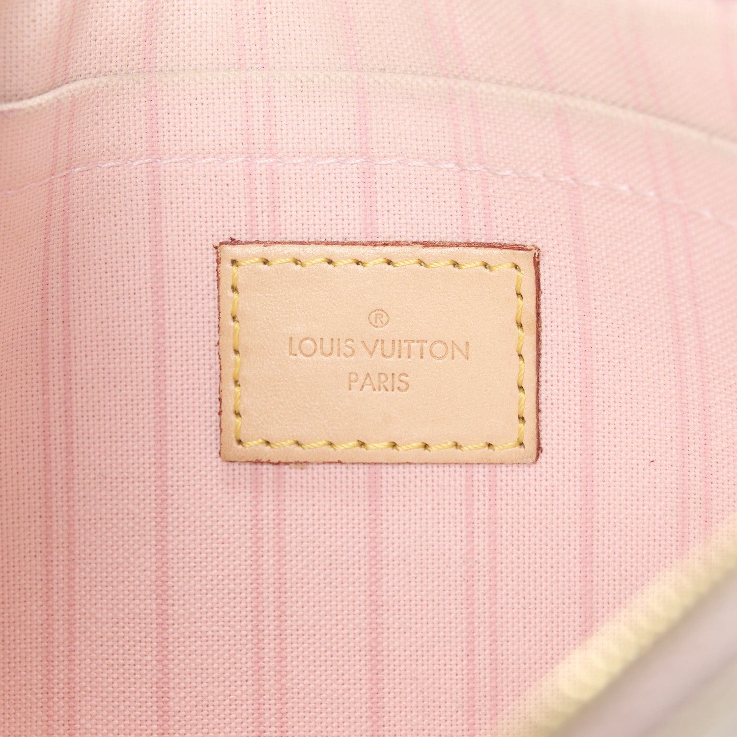 Louis Vuitton Damier Azur Neverfull MM GM Pochette Rose Ballerine 6 of 9