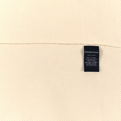 Hermes Cashmere Grand Chevron Stole Ivory 3 of 3