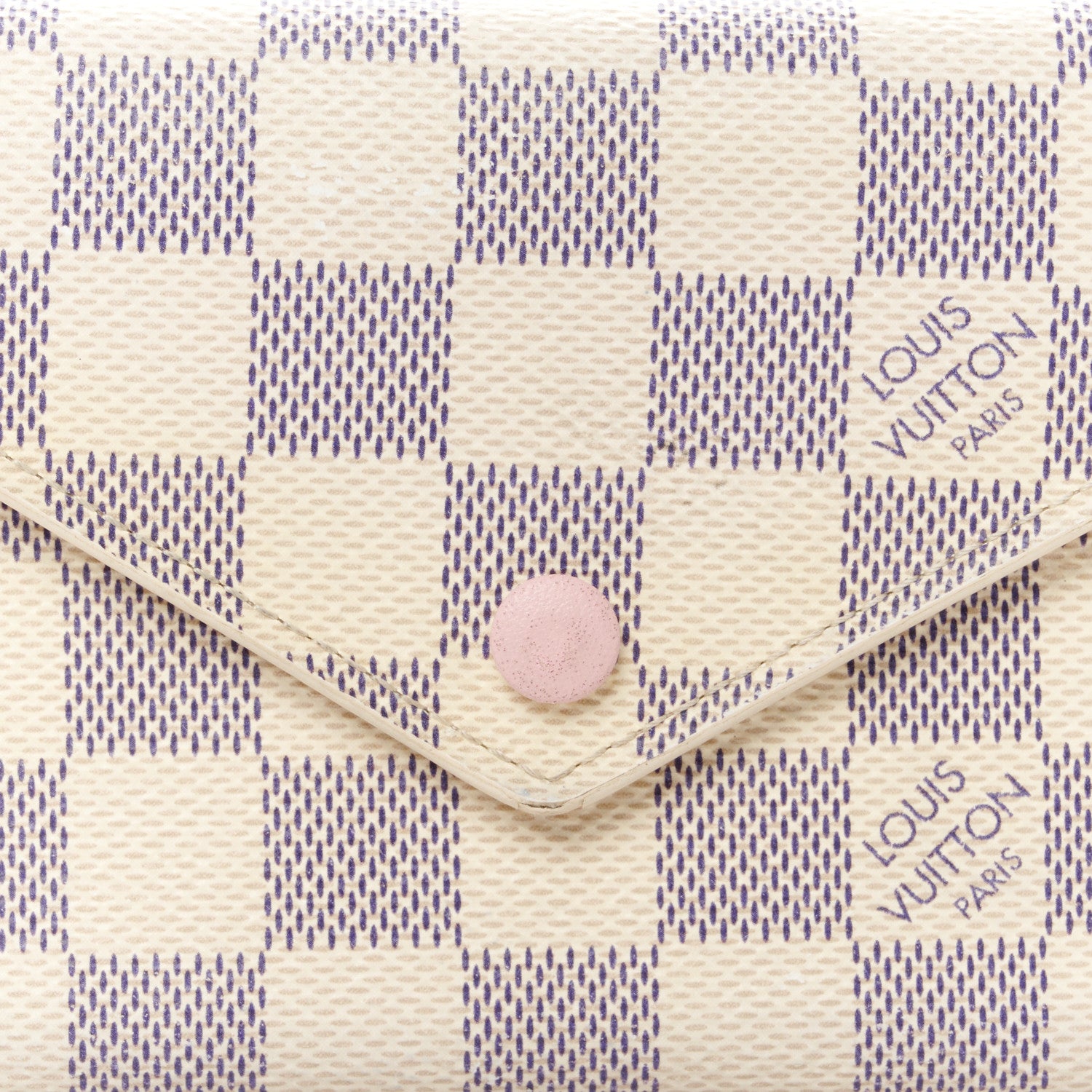 Louis Vuitton Damier Azur Victorine Wallet Rose Ballerine 9 of 10