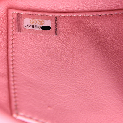 Chanel Tweed Lambskin Quilted Small CC Filigree Flap Pink 7 of 16