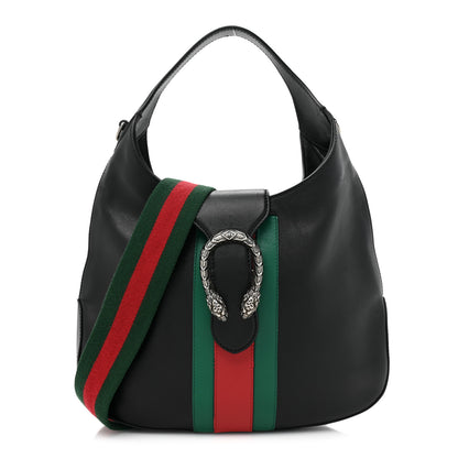 Gucci Calfskin Web Stripe Small Dionysus Hobo Black 1 of 12