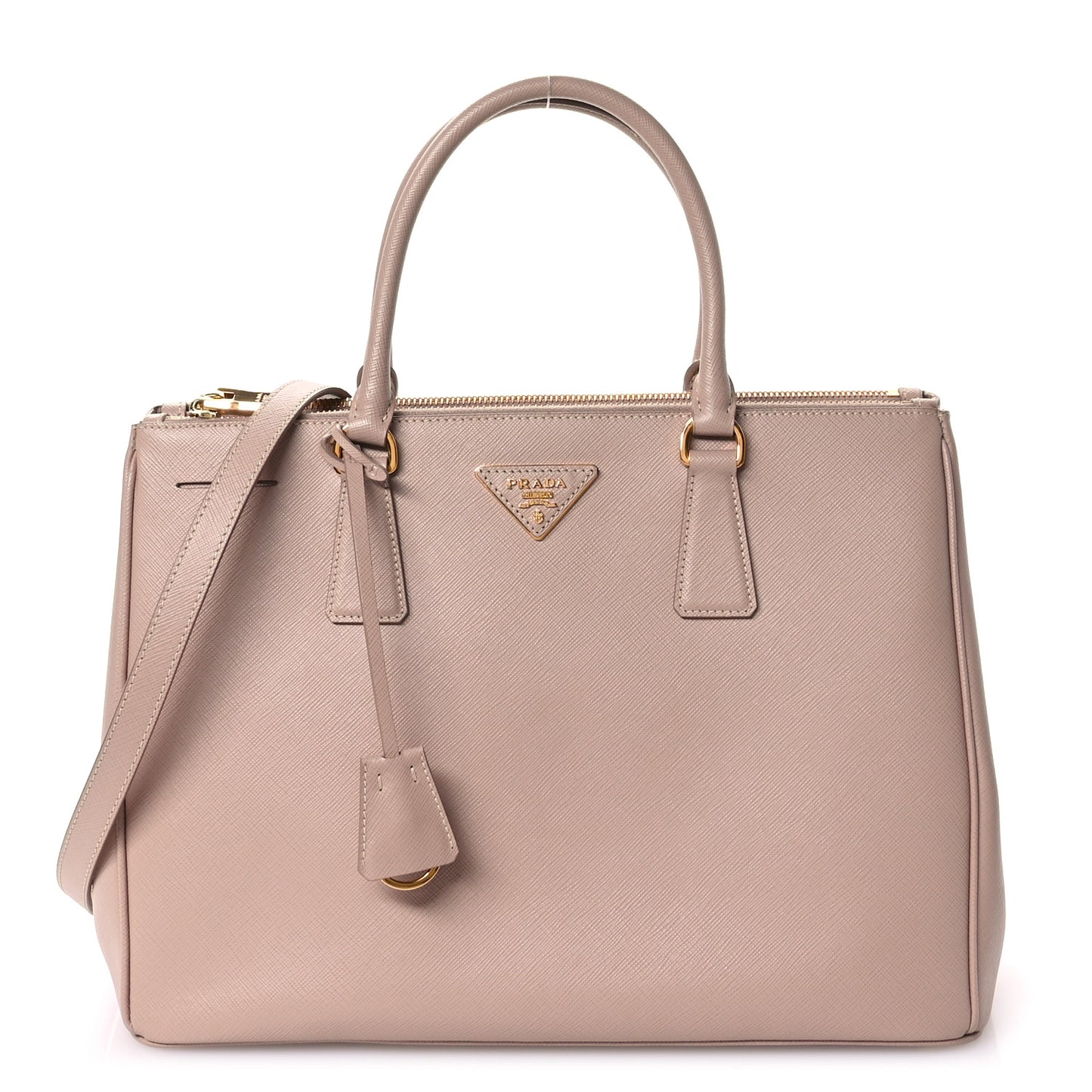 Saffiano Medium Galleria Double Zip Tote Cammeo