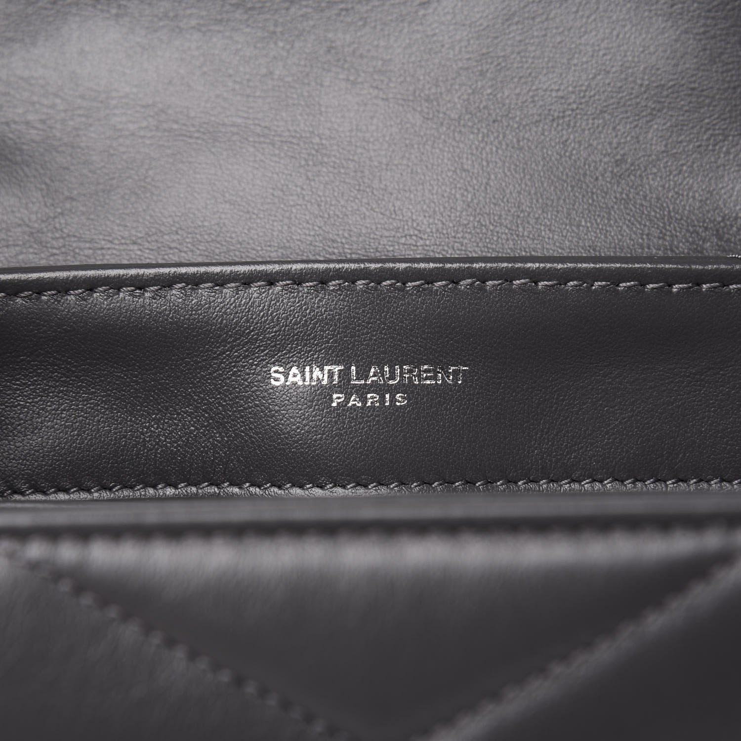 Saint Laurent Calfskin Y Quilted Monogram Toy Loulou Crossbody Bag Storm 7 of 10