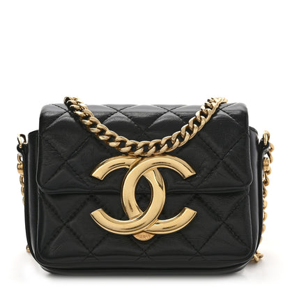 Chanel Lambskin Quilted Mini Flap Bag Black 1 of 11