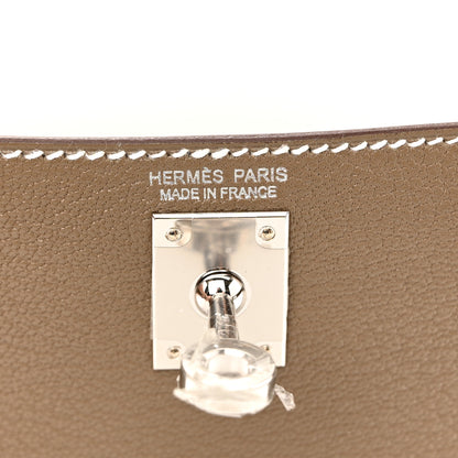 Hermes Chevre Mysore Verso Mini Kelly Sellier 20 Etoupe New White 6 of 10
