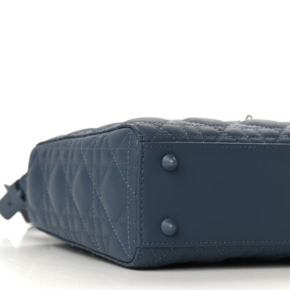 Christian Dior Ultra Matte Calfskin Cannage Small My ABCDior Lady Dior Dark Denim Blue 7 of 10